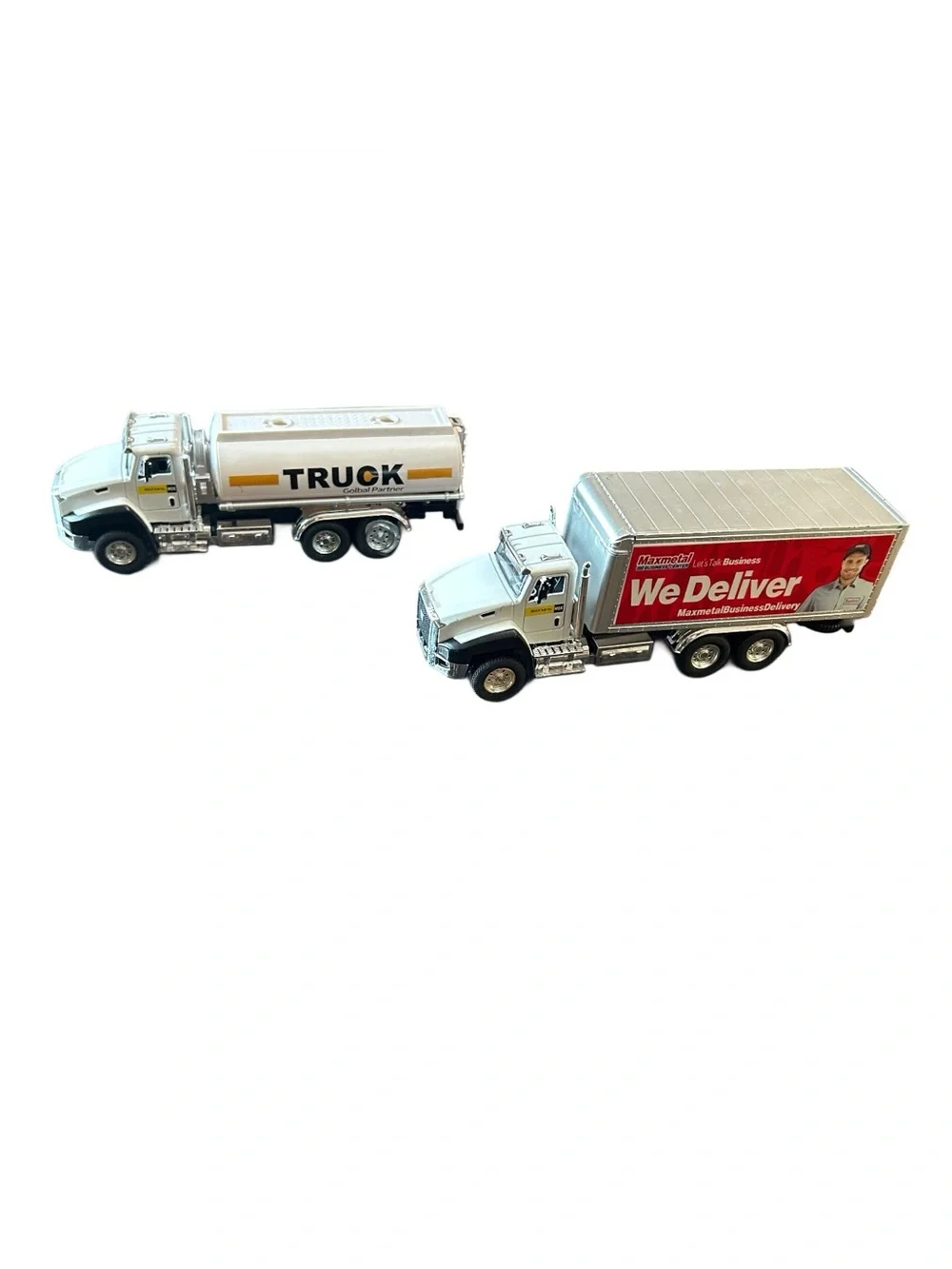 1:50 Oil Corp Toy Engineering Tanker Trailer & Delivery Truck Model Car Diecast